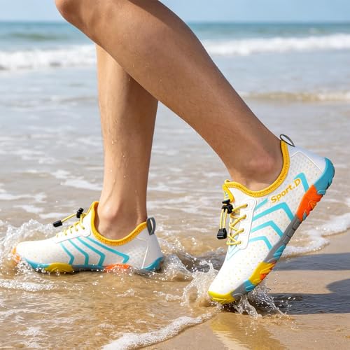 Image of SAGUARO Water Shoes for Women - Barefoot Quick-Dry Aqua Sock, Lightweight, Breathable for Swimming, Beach and Outdoor Activities Size 5.5-10.5