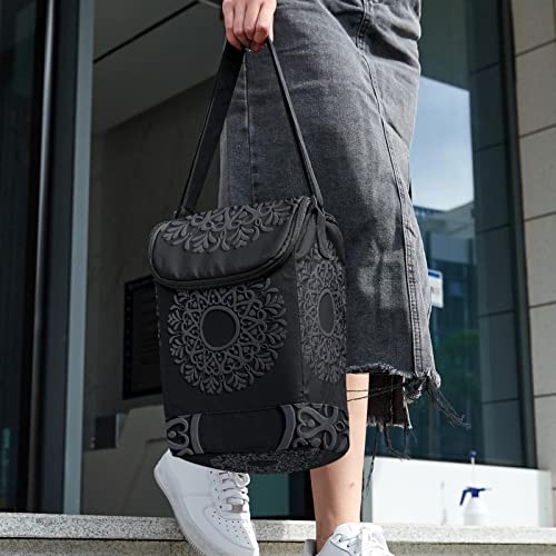 Lonchera ligera con flores de mandala bolsa de almuerzo reutilizable 6