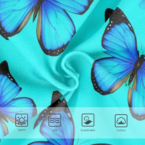 Toddler Girls Underwear 2t Cotton Little Girl Panties Aesthetic Underpants Briefs Blue Butterflies Bright Turquoise3