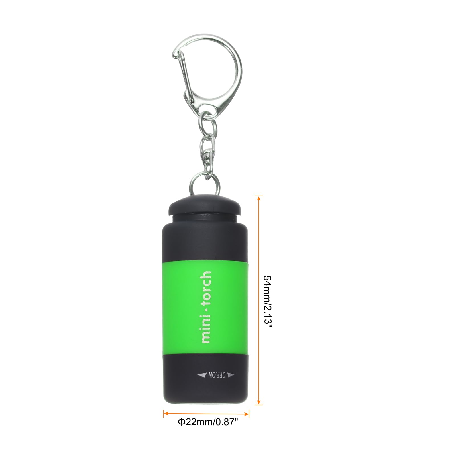 PATIKIL Mini Keychain Flashlight, Pocket LED Flashlight Portable Torch USB Rechargeable for Outdoor Camping Party Green - Image 2