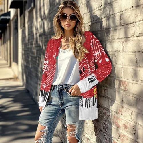 Image of Women's Open Front Cardigan Long Sleeve Loose Sweater Lightweight Soft Cardigan Jackets