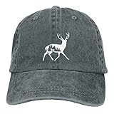 Baseball Cowboy Cap Deer Mountain Forest Adjustable Unisex Adult Vintage Cotton Hats for Women Men Outdoor Sport Denim Dad Hat