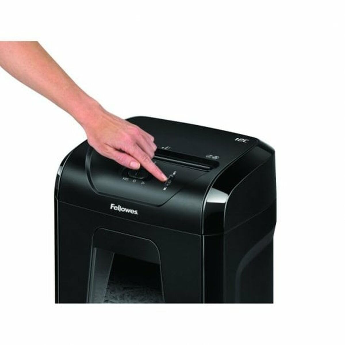 Fellowes Distruggi documenti 12C, a frammento, 12 fogli, uso domestico, con blocco di sicurezza