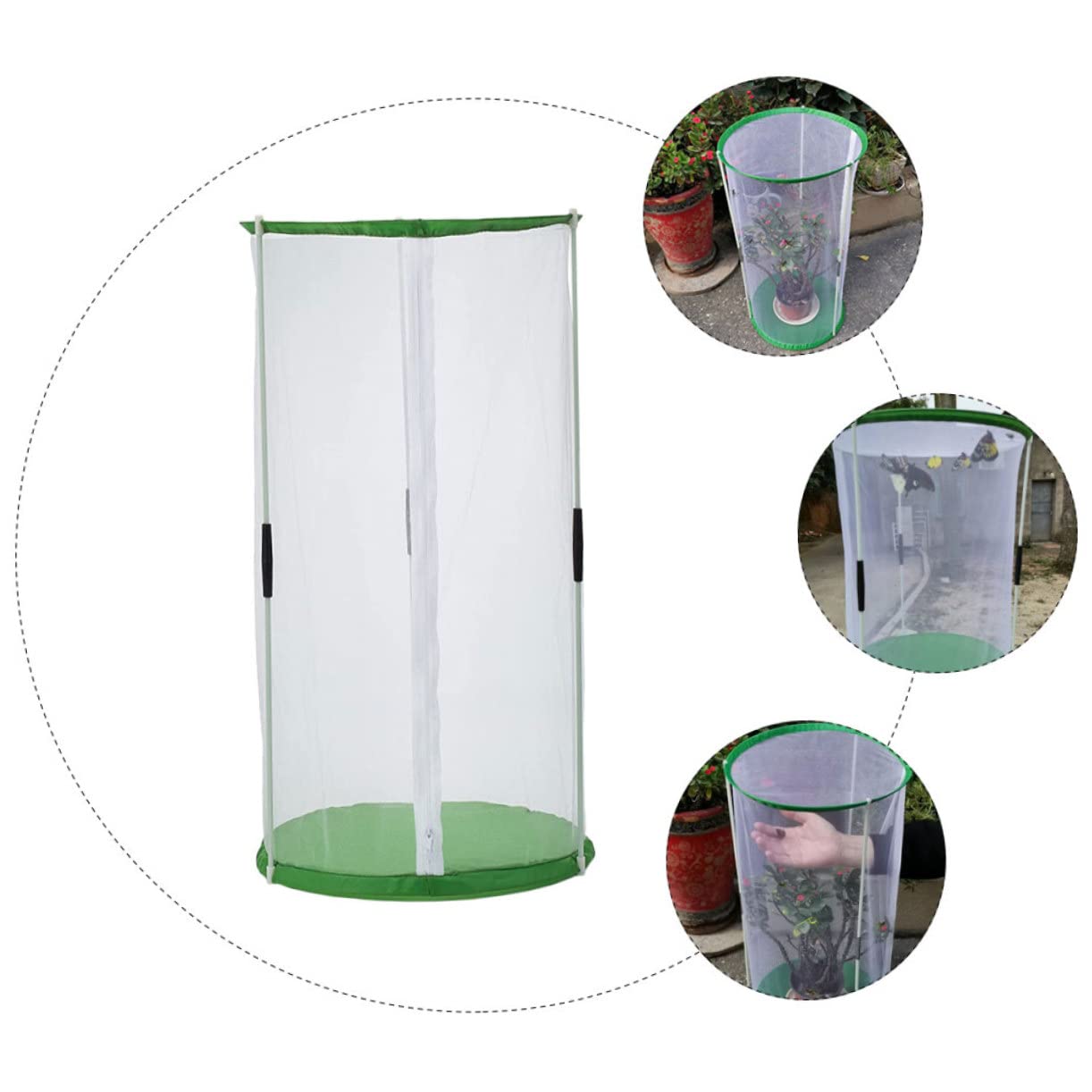 Leichter Insektenkäfig aus Polyester mit Reißverschluss Professionelles Schmetterlingshaus zur Beobachtung und Zucht als Sichtbarer Gartenkäfig für Schmetterlingsbeobachtung