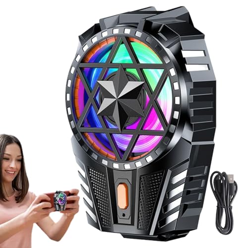 Enfriador de dispositivos móviles – Refrigerador de teléfono de triple velocidad de ventilador, radiador Peltier Tech, almohadilla de enfriamiento portátil ligera | Ventilador de reducción de calor ef