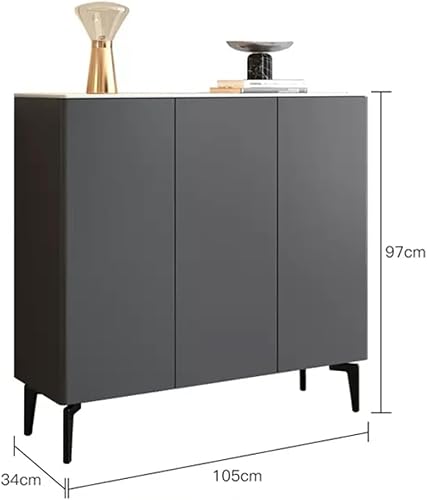 Miniatura 3 de TISTIK Zapatero - Armario de almacenamiento para zapatos en la puerta uno contra la pared, moderno organizador de zapatos, estante para puerta del