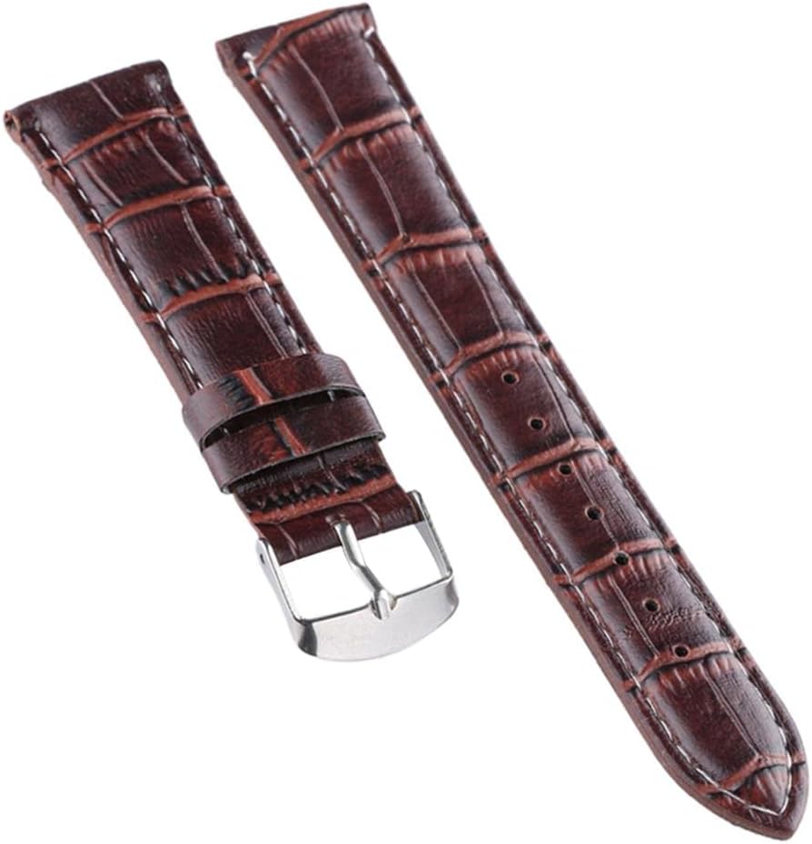 THE STYLE SUTRA® Alligator Grain Embossed Pattern Leather Watch Band Strap 22mm Bronze | Jewelry & Watches | Watches, Parts & Accessories | Wristwatch Bands