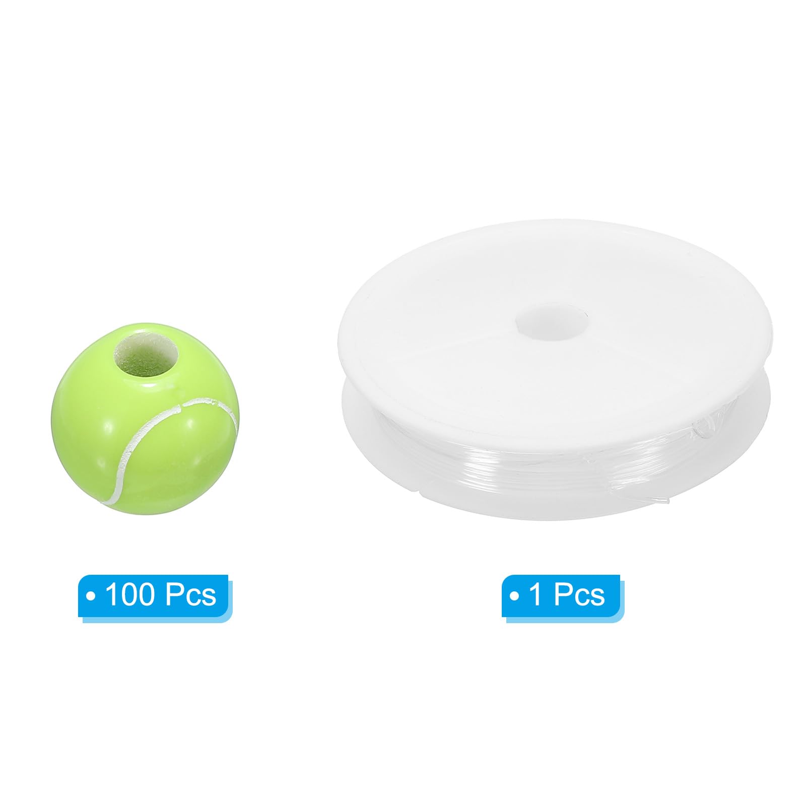 PATIKIL 12mm Green Round Acrylic Tennis Beads - Image 3