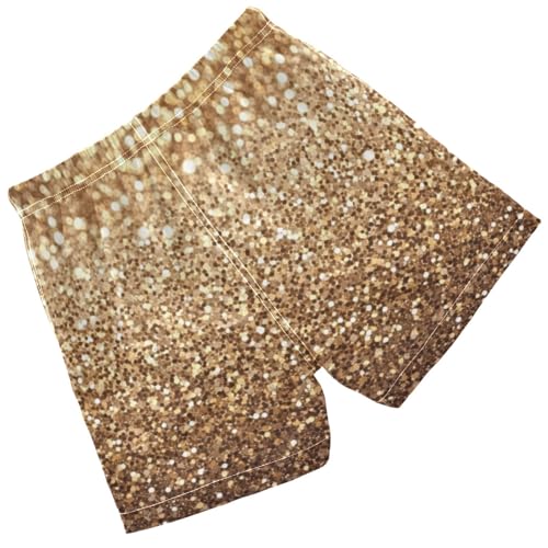Pigsaly Boys Swim Trunks Sand Beige Gradient Flash Glitter Boys Board Shorts Swimsuit Swimwear Summer Bathing Suit 4T2