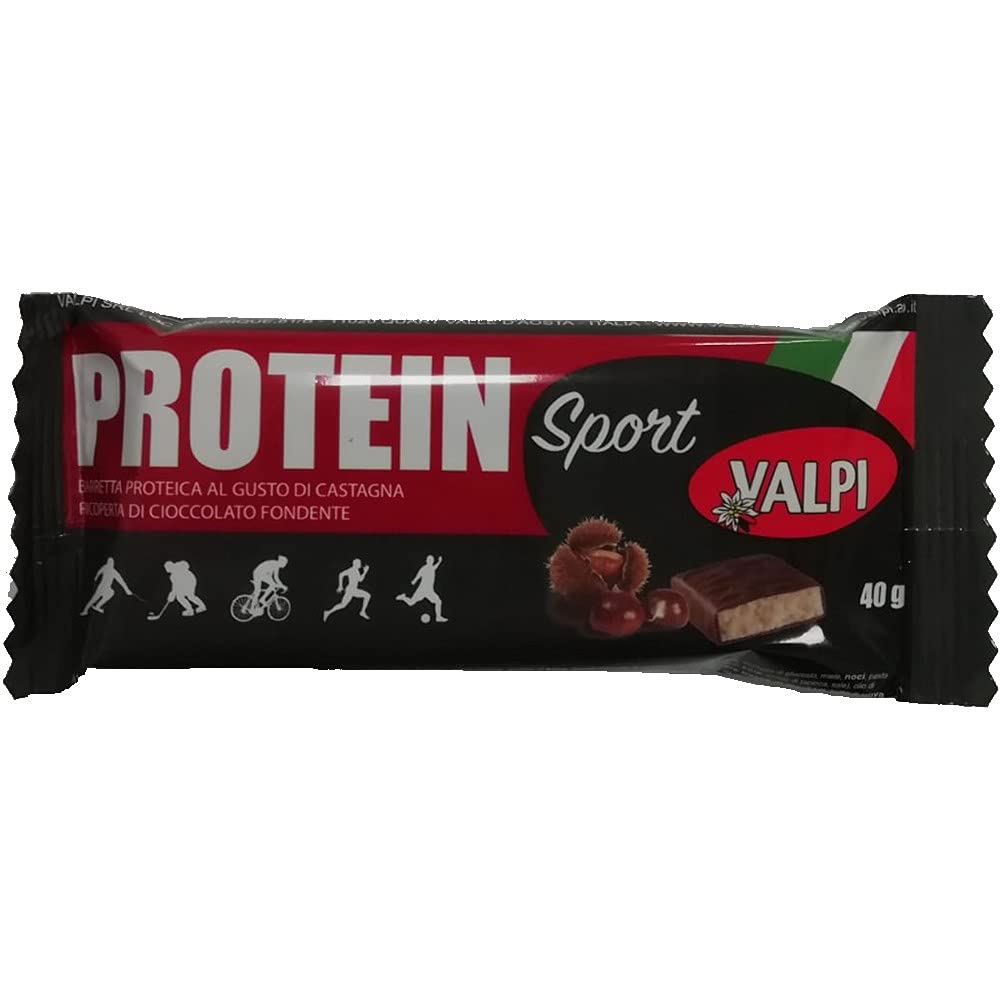 25 Barrette proteiche gusto castagna ricoperte di cioccolato fondente 40gr
