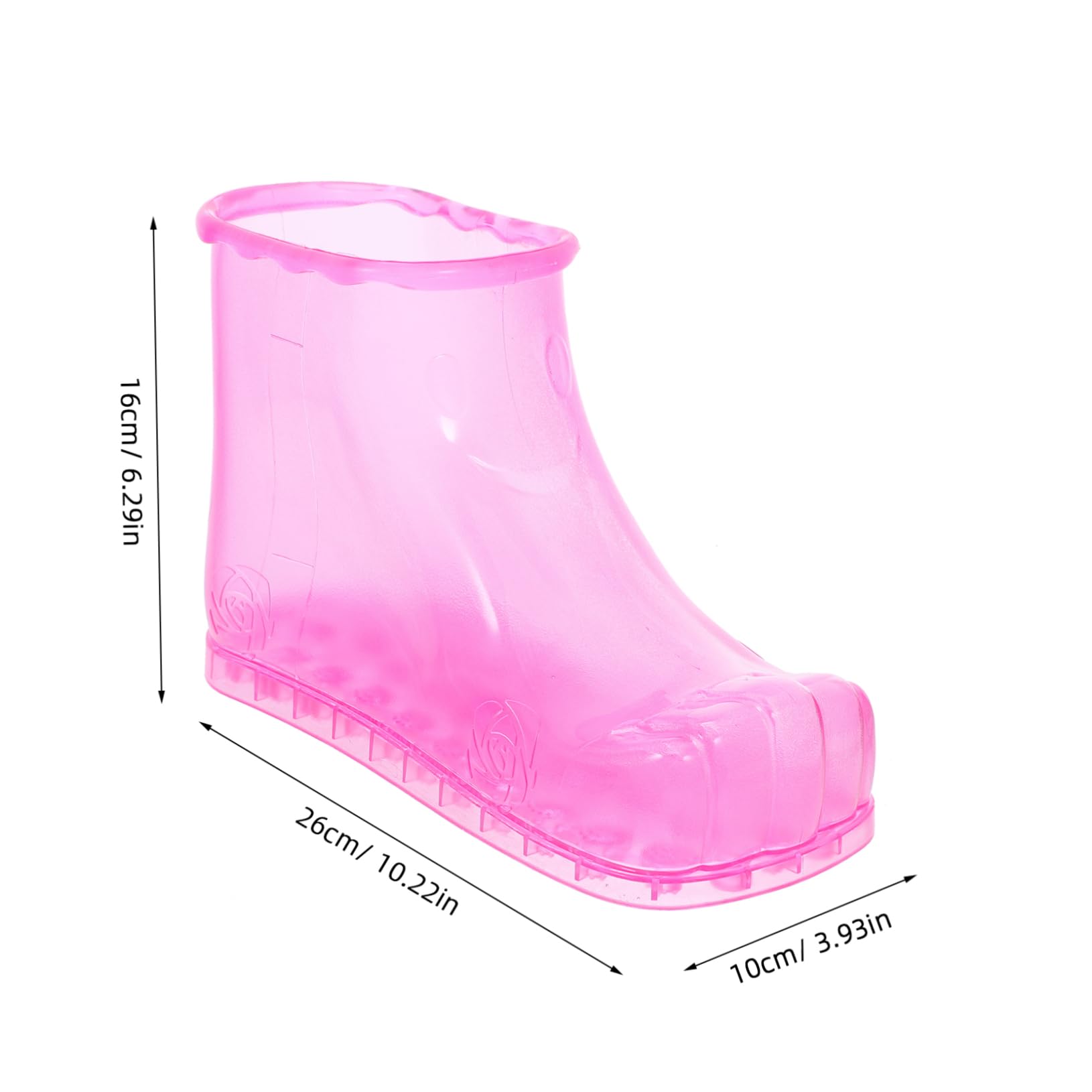 COLLBATH Foot Soaker Boots Spa Foot Massager Shoes for Home Use PVC Material (Rosy)