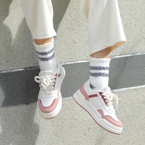 Clothirily Fuzzy Socks for Women, Womens Winter Warm & Cozy Fluffy Socks 3 Pairs Ultra Soft Fabric Sleeping Slipper Sock for Women Gifts4