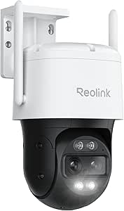 Reolink 4K PTZ Dual Lens Outdoor WiFi Surveillance Camera, 2.4/5GHz Wi-FI 6, 6X Zoom, Person/Vehicle/Pet Detection, Auto Tracking, Night Vision, Plug-in Power, TrackMix WiFi asin的图片