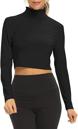 mock neck athletic top