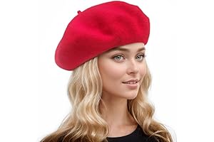 Ladies' Classic Red Beret Hat: A Symbol of Sophistication and Allure