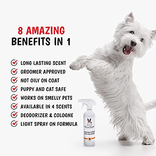 Colônia Wet Kiss Dog da Warren London – Desodorizante natural com cheiro e eliminador de odor para a