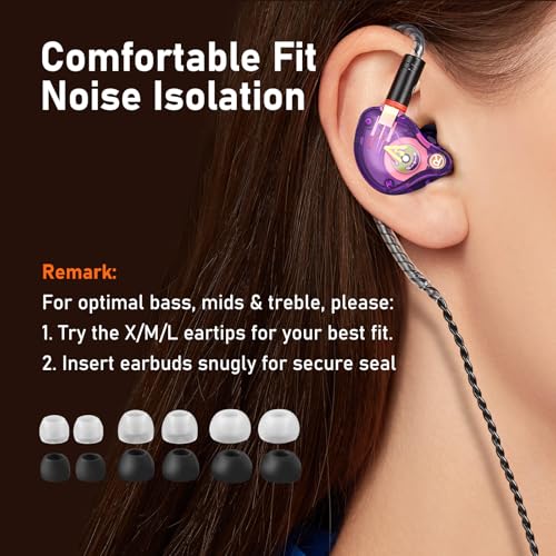 Image of Audiovance Vibes 202ML HiFi Wired Earbuds for iPhone 14 /13 /12 /11 /X, Pro Max