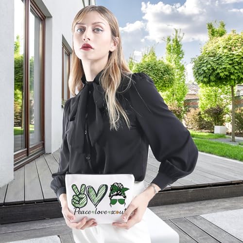 WCGXKO Makeup Bag Travel Bag For Bridging Ceremony Gift (Peace Love Sco)4