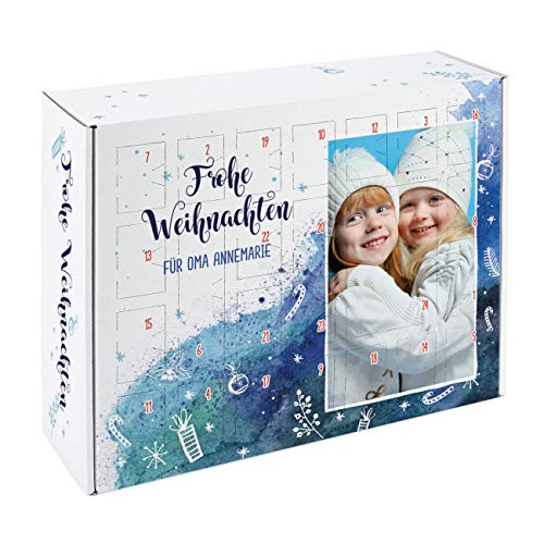 Herz & Heim® Moderner Foto-Adventskalender mit eigenem Bild und Wunschtext...