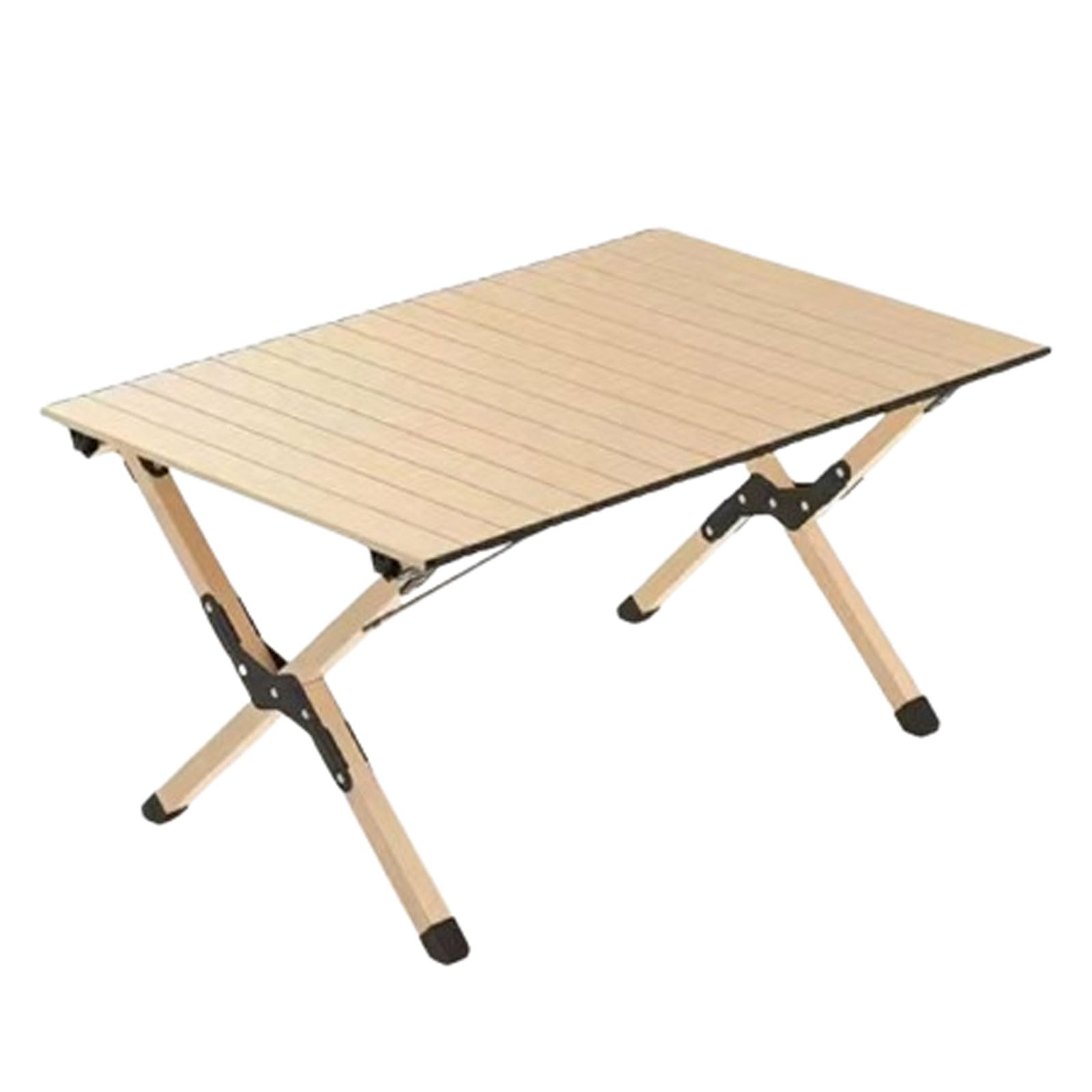 Przenośny wodoodporny składany stół na kemping na zewnątrz stół piknikowy z efektem drewna 90 x 60 x 45 cm zawiera torbę do przechowywania, idealny na grill, piesze wycieczki, pikniki i podróże