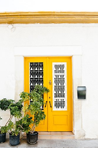 Nach Milano Pointed Rustic Metal Mailbox, Powder Coated Finish Black Mailbox, Maximum Rust Protection, Wall Mount Mailboxes For Outside, 15 X 10 X 4, Hardware Included, Mb-44902 #TOP6