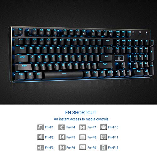 Huo Ji E-Yooso Z-88 Rgb Mechanical Gaming Keyboard, Red Switch - Linear, Programmable Rgb Backlit, Water Resistant, 104 Keys Anti-Ghosting For Mac Pc, Black #TOP4