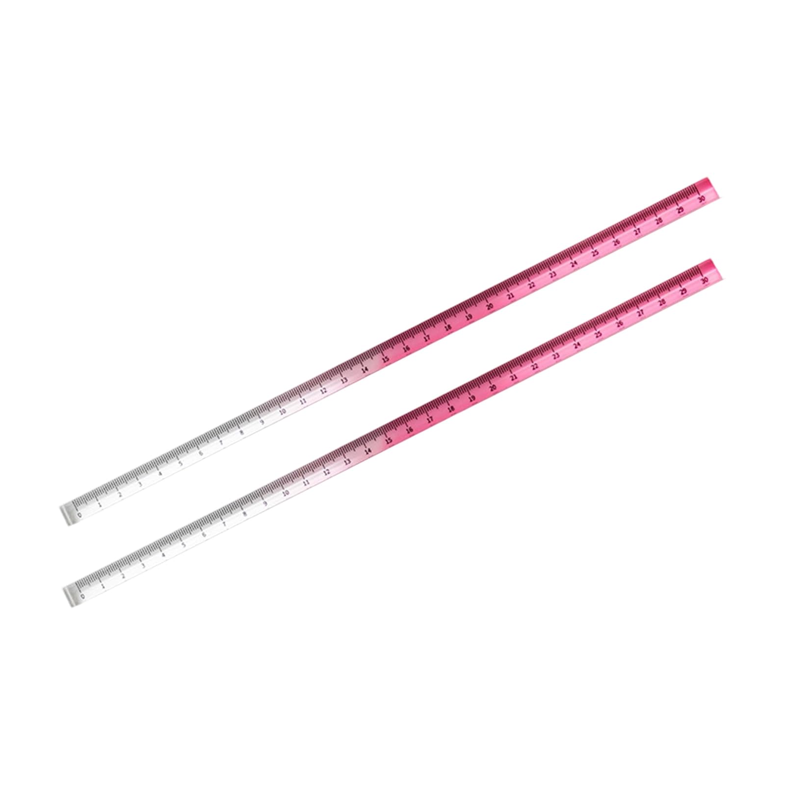 2Pcs Acrylic Clear Ruler, Colorful Straight Shatterproof Ruler Measuring Rulers School Offices Teaching Rulers Set