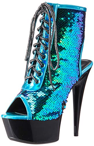 Ellie Shoes Women's 609-TINSLEY Fashion Boot, Turquoise, 10 M US