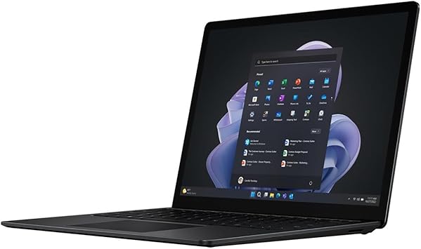Microsoft Surface Laptop 5 13.5 Touchscreen Notebook - 2256 x 1504 Intel Core i5 12th Gen i5-1245U Evo Platform 8 GB Total RAM 256 SSD Matte Black Chip Windows 11 Pr R1A-00026