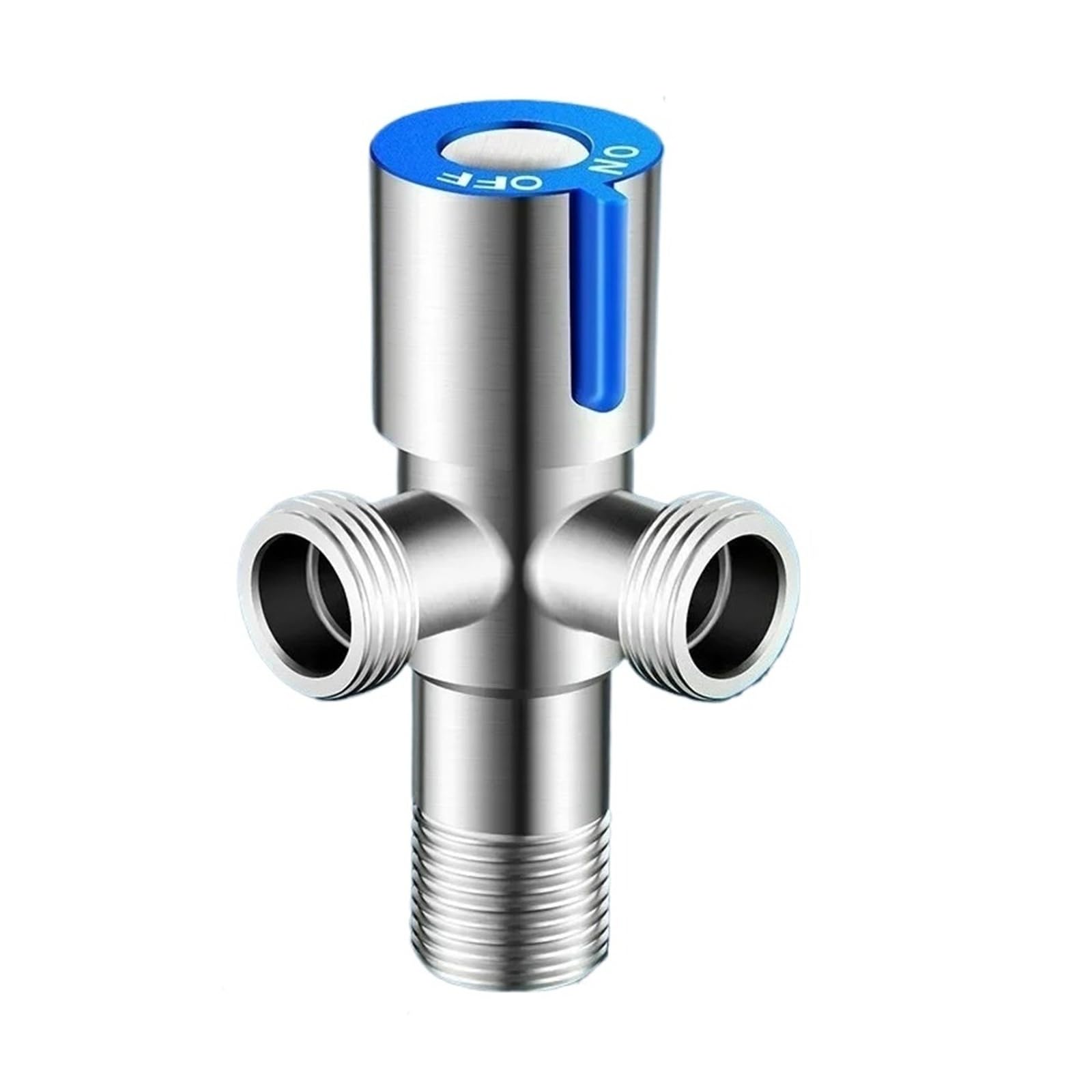 Bvhisehp Blue 90Degrees G1/2 Stainless Steel Angle Valve Hot Cold Water Thread Stop Valve For Toilet Basin Water Heater(Blue 90Degrees)
