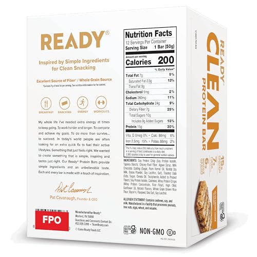 Image of Ready Protein Bars, Salted Caramel Cashew, 15g Whey Protein, 12 Ct