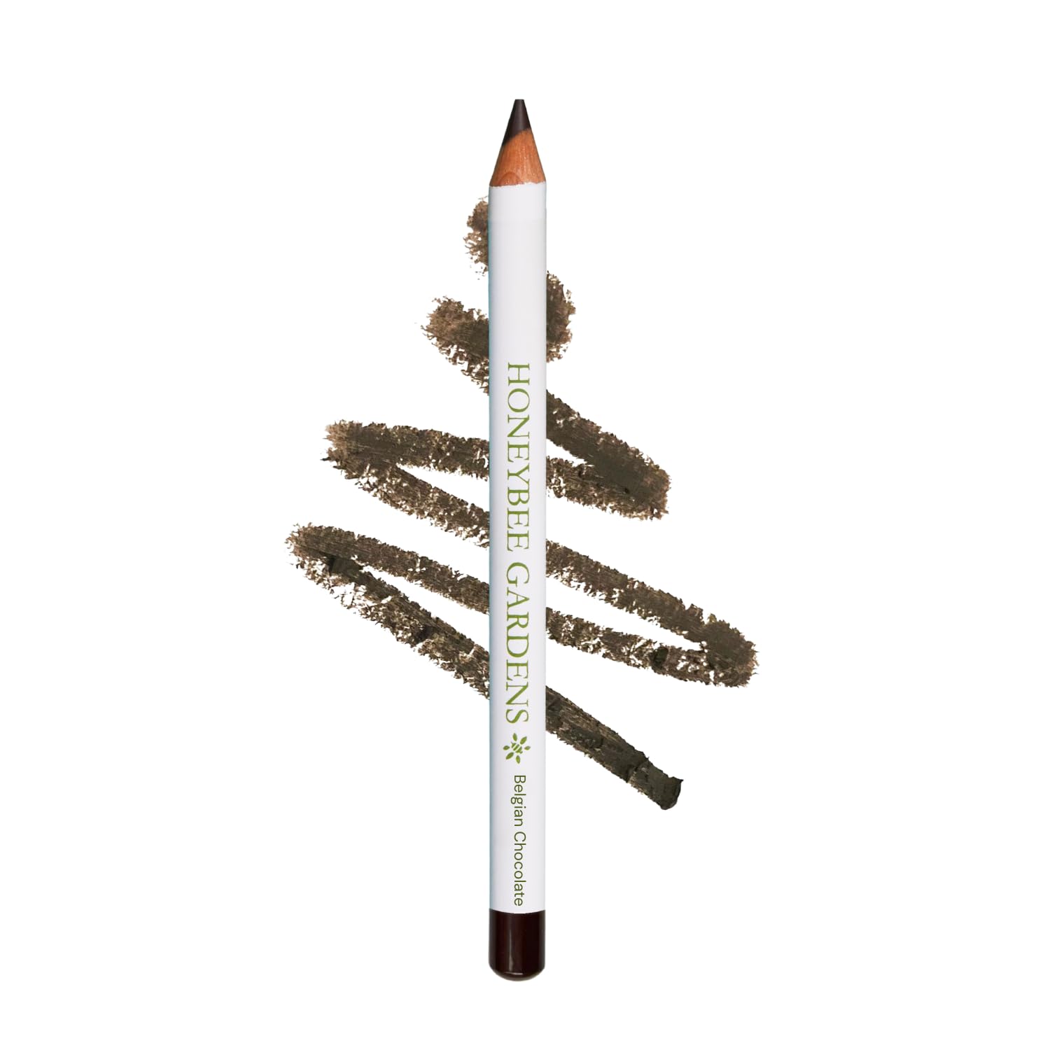 Honeybee Gardens Effortless Eyeliner Pencil in Belgian Chocolate, Rich Pigmentation, Smooth, Long-Wearing, Vegan, Gluten-Free
