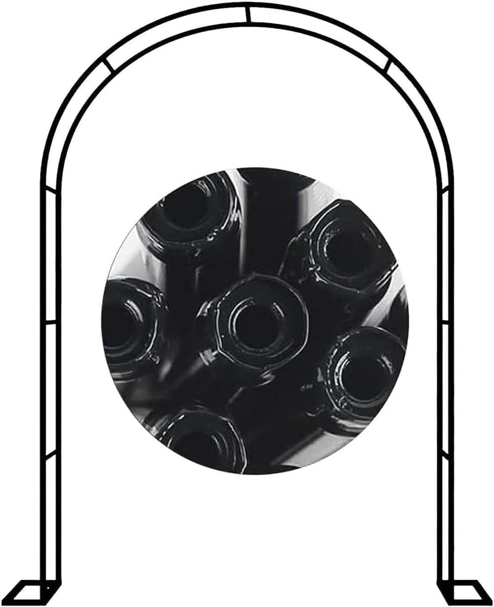 Black Steel Garden Arbor Wedding Arch Metal Arbour Pergola Tubular Frame Trellis Archway for Climbing Plant Roses Vines 180Cm 140Cm Wide,Green,W3M*H2.2M