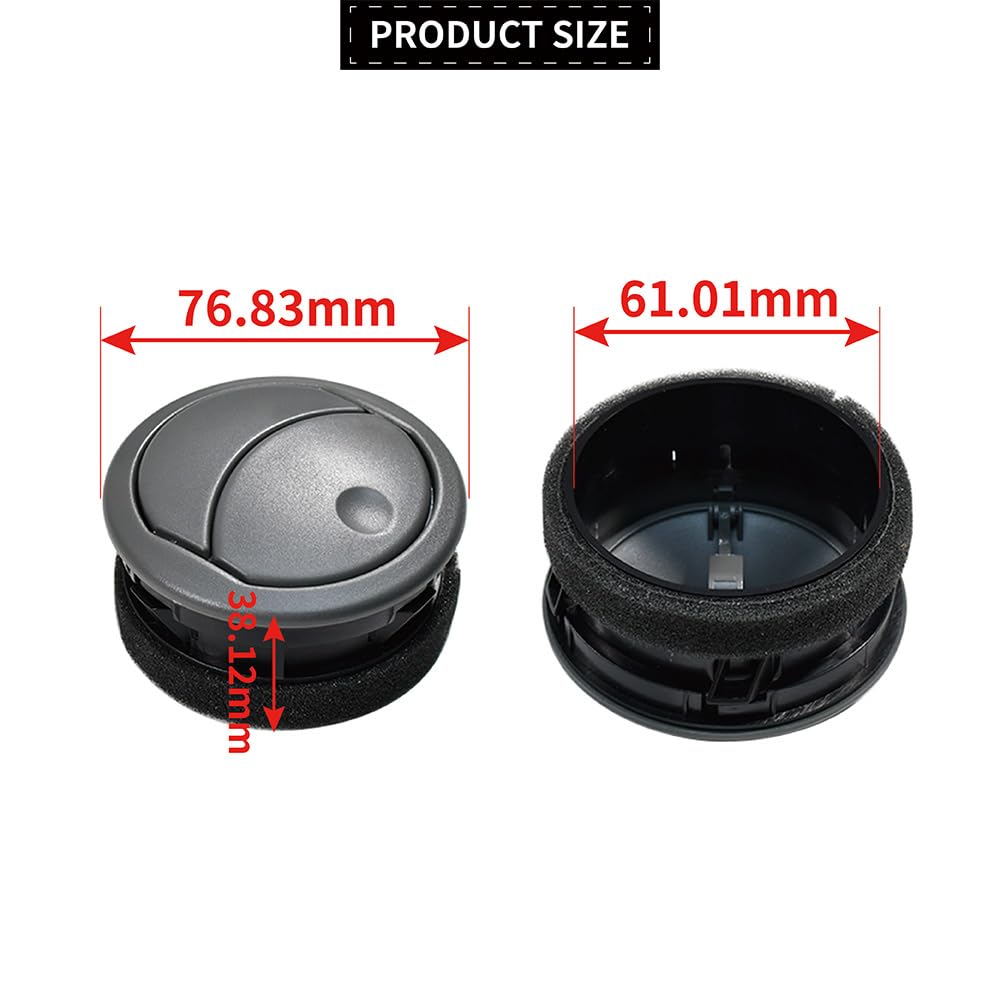 Bocchette di Cruscotto Aria Condizionata Auto Compatibile con Fiat Panda 169 735362554 735442827