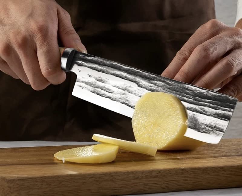 Hand Forged Kitchen Clever | Nakiri Knife | Meat & Fishing Knife, Vegetable Cutter | Traditional Japanese Kitchen Tool | Gift Boxed