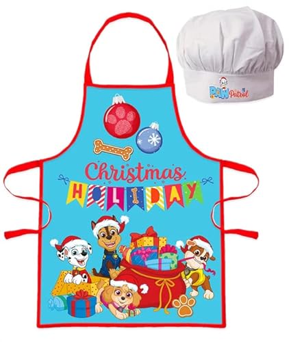 Uni que Tablier + Toque Chef Cuisinier Pat Patrouille Paw Patrol Déguisement enfant 3 à 8 ans D, Multicolore Cover