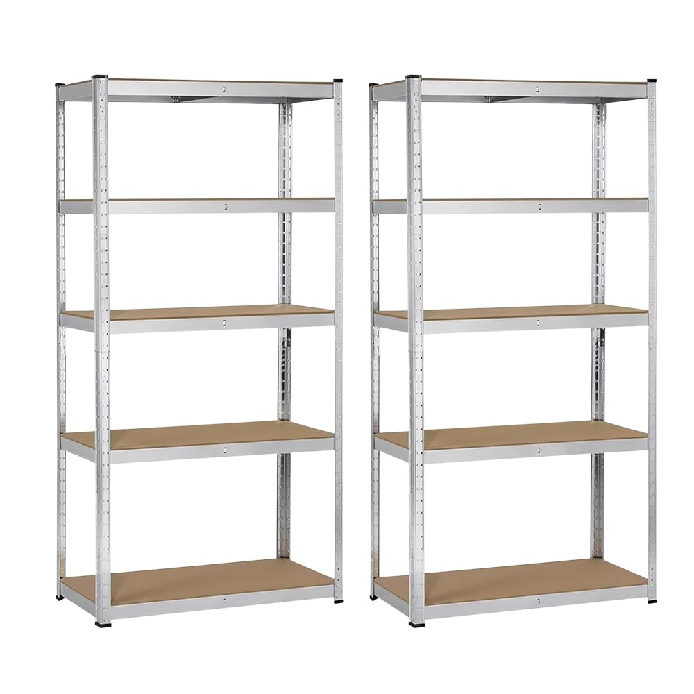 Amazon｜KIZAI 2台セット スチールラック 5段 幅90 奥行40 高さ180cm