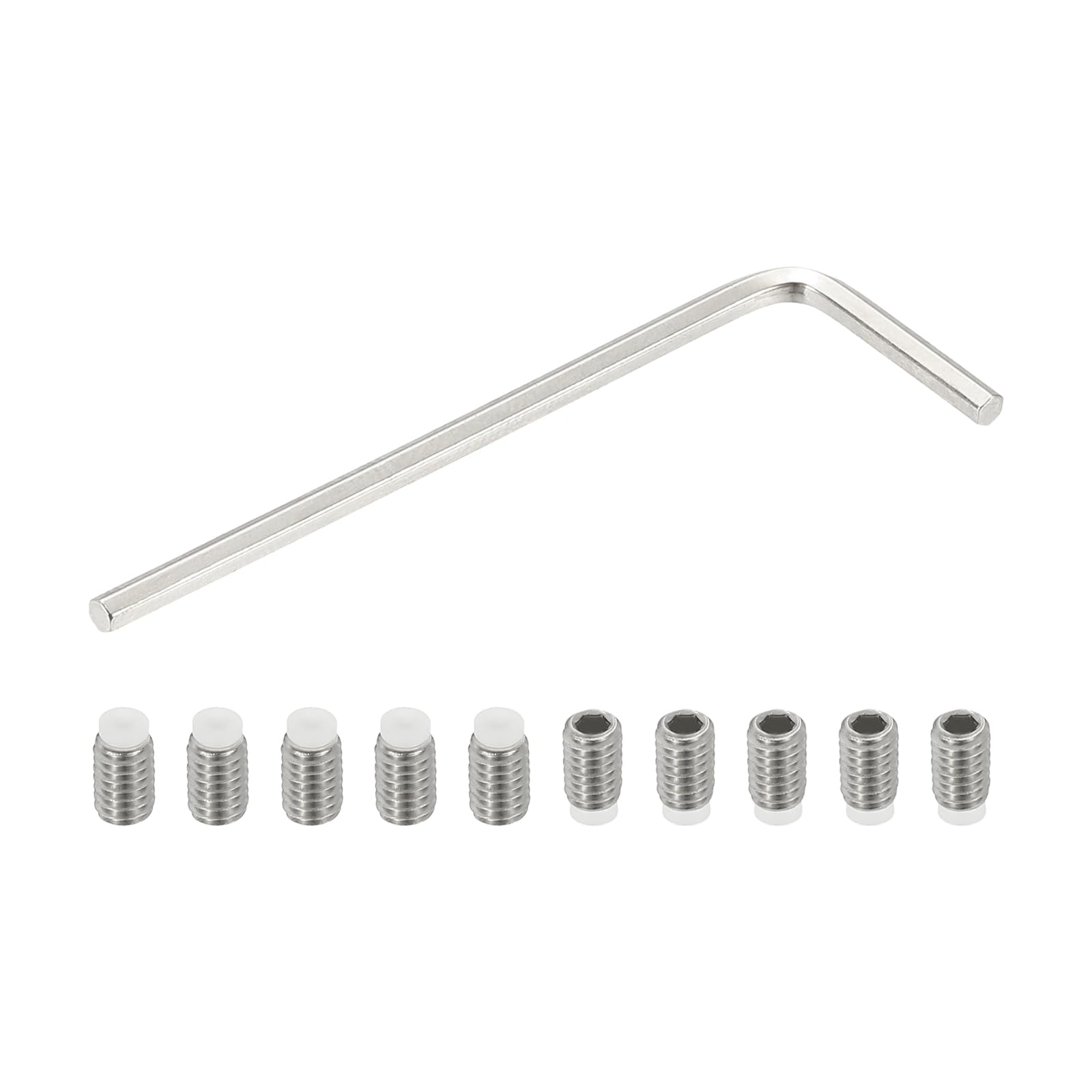PATIKIL M4x6mm Nylon Tip Grub Screw