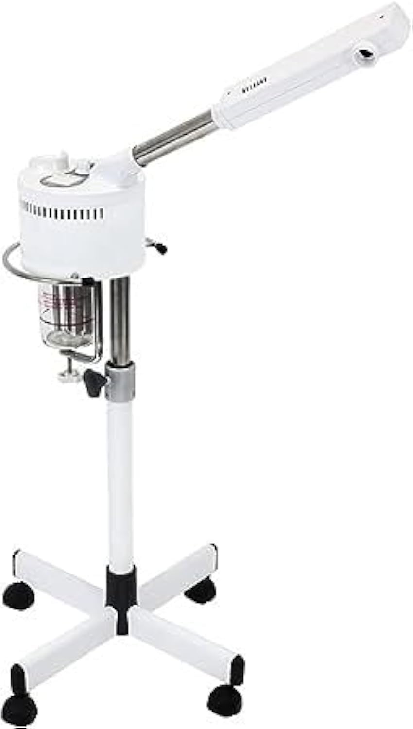 HS Face Steamer,Professional Facial Steamer Ozone for Beauty Salon and Spa,Adjustable standing facial steamer White, Mist Face Steamer for Facial Deep Cleaning Skin Care Equipment