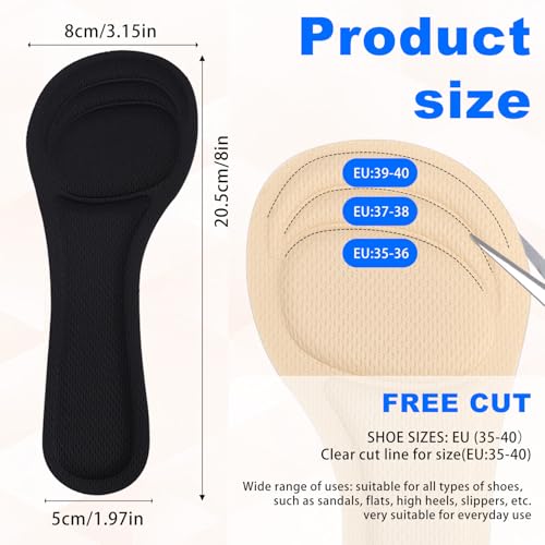 4 pares de plantillas para tacones altos para mujer miniatura 2