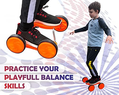 Indy Fun Stepper Pedal-Go Fahrzeug I Balance I Koordination I Konzentrationsfähigkeits-Trainingssport Prop 4-Rad-Roller I Rutscher für Kinder