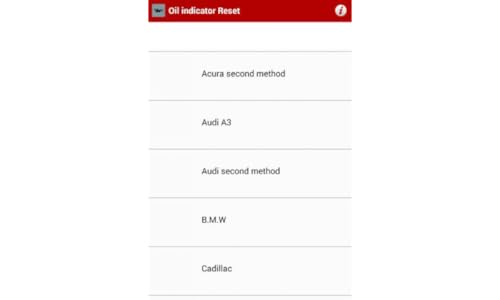 Oil indicator Reset