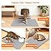 Cat Litter Box Mat for Small Cats, Double Layer Honeycomb Cat Litter Trapping Mats, Waterproof Urine Proof Non-Slip Litter Pad for Indoor Kitty Cat Litter Rug, Easy to Clean Grey (23.6'' x 14.9'')