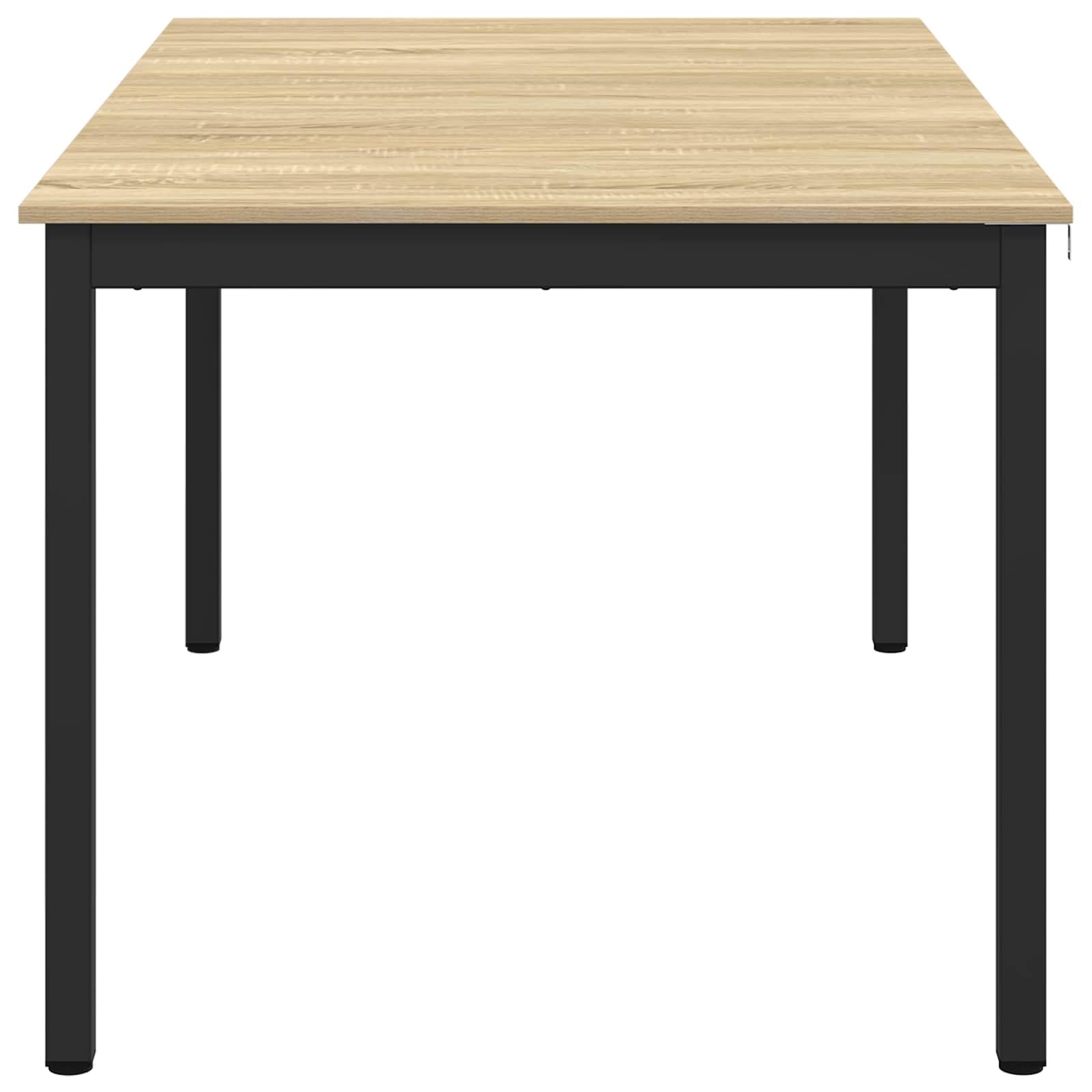 Stół do jadalni 150 x 78 x 75 cm, metalowa rama z płyty drewnopochodnej, prostokątny, do jadalni, kuchni, salonu, idealny jako stół do jadalni i miejsce do odkładania posiłków i rodziny