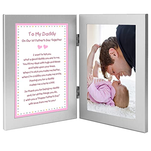Image of Poetry Gifts Baby Girl Gift for Daddy, First Father's Day, Add 4x6 Inch Photo