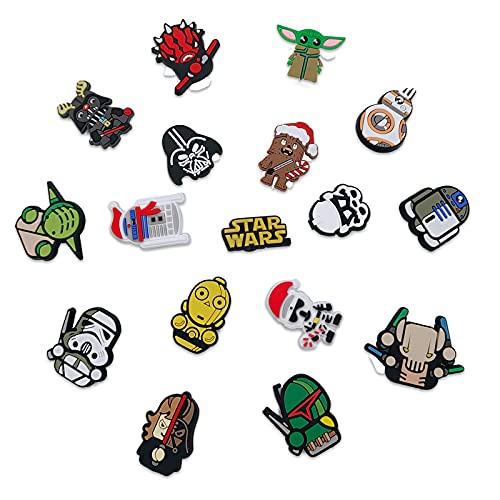 17 PCS Shoe Charms, Shoe Charms for Crocï¼ŒShoe Charms for Boys, Baby Yoda Crocs Charms, Croc Pins, Star Wars Croc Charms for Wristbands Bracelet with Holes,Pins Accessories Charms for Kids Party Gifts