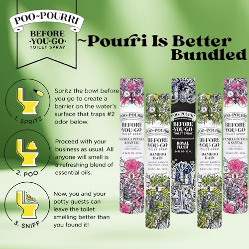 poo-pourri before-you-go toilet spray travel size 10 ml 5 pack