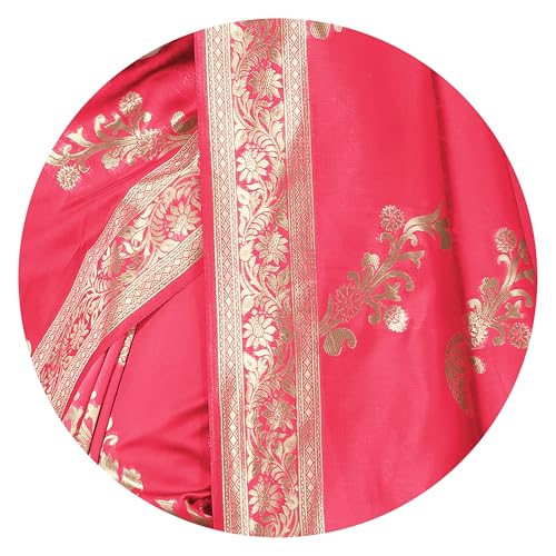 Image of MIRCHI FASHION Women Saree | Jacquard Banarasi Silk Woven Ethnic Motif Office Wear Sari