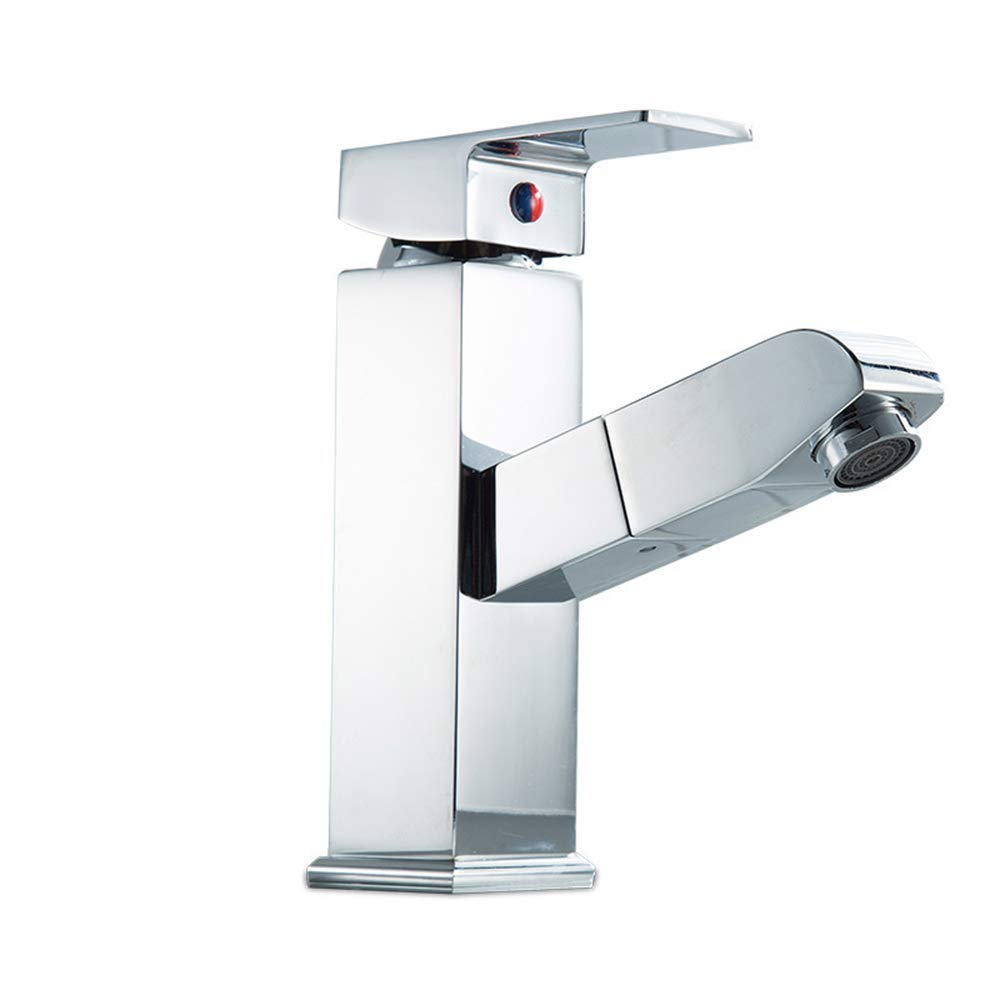 Mitigeur lavabo résistant au calcaire avec robinet monotrou en laiton