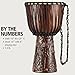 Professional Djembe Hand Drum Circle Instrument, Carved Mahogany — NOT MADE IN CHINA — African Mali Weave Ropes and Rawhide, 2-YEAR WARRANTY